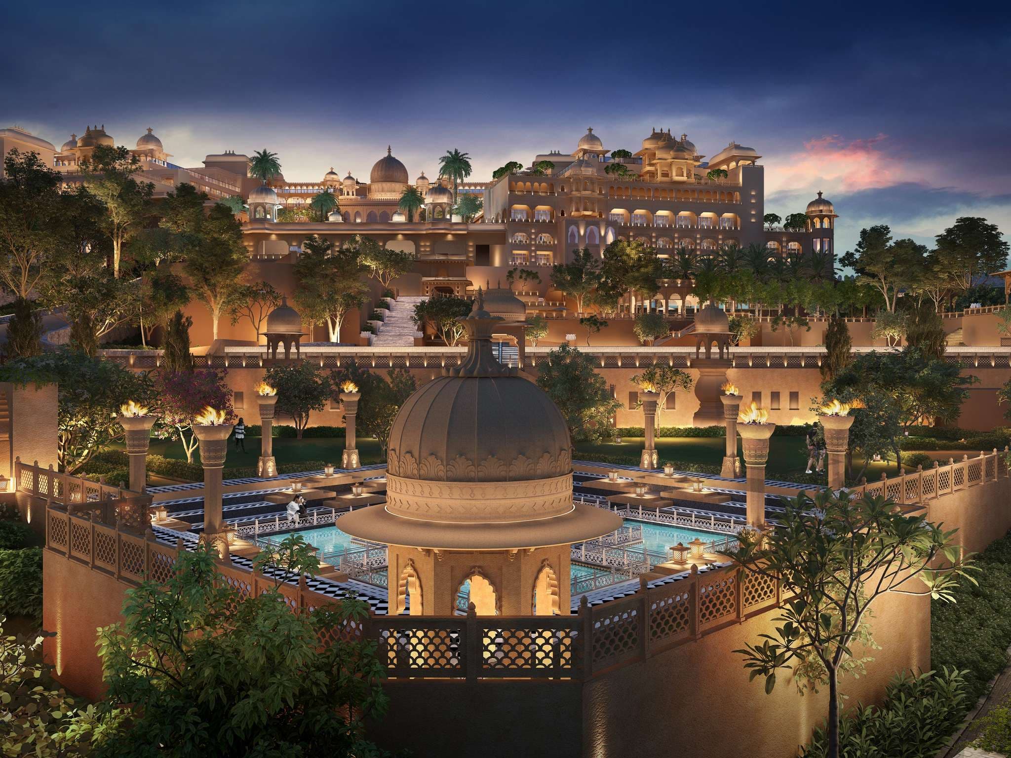 Background image showcasing AllRound projects